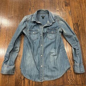 J. Crew Light Wash Denim Shirt